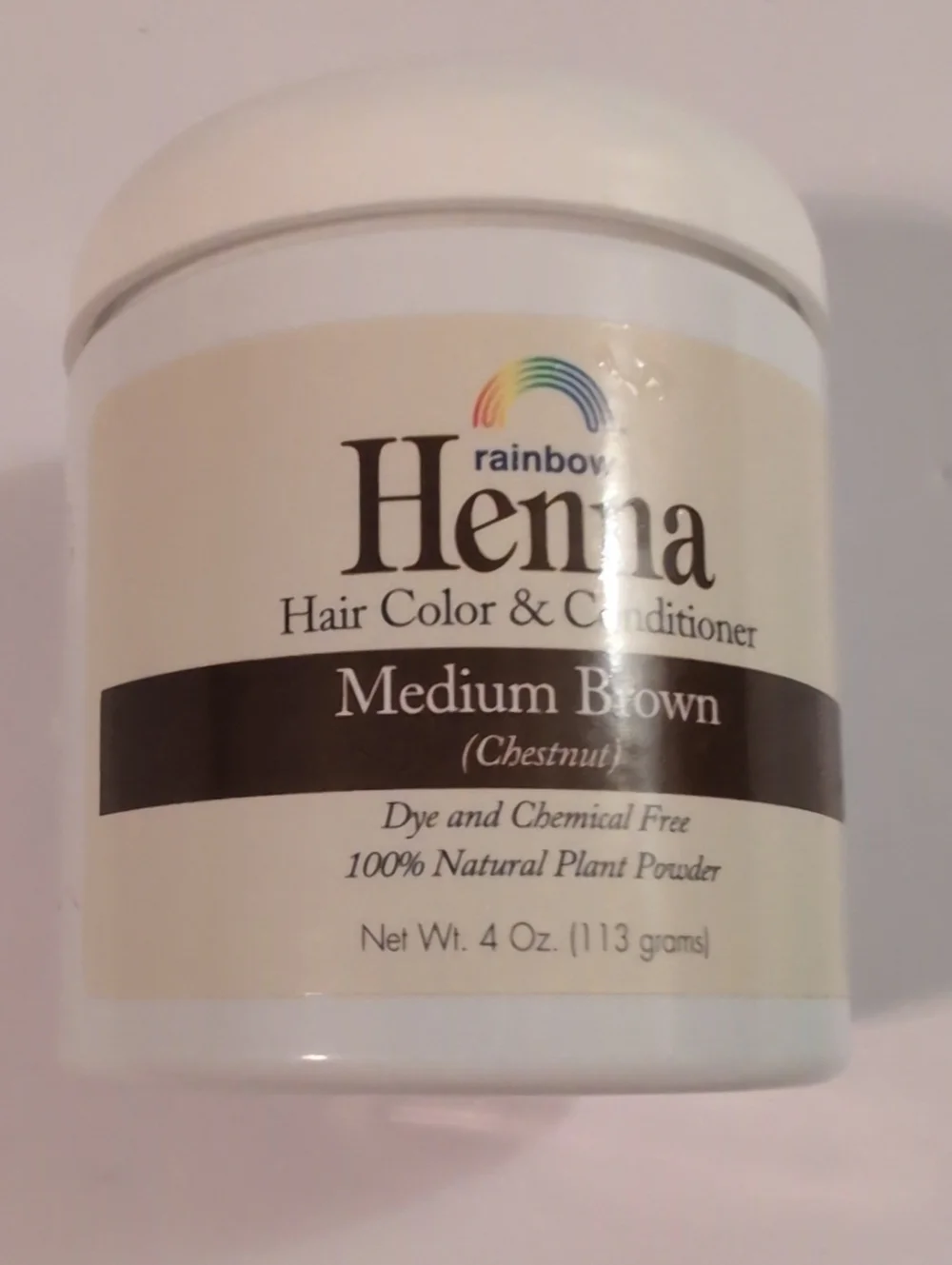 Rainbow Henna Medium Brown (Chestnut) Hair Color & Conditioner 4oz